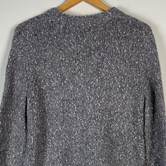 Theory Tweed Alpaca Speckled Crewneck Knit Sweater Small NEW Gray Quiet Luxury - Picture 8 of 12